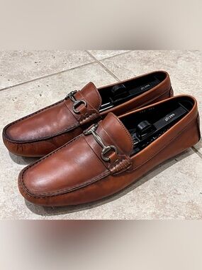 To Boot New York Men's Brown Calf Leather Bit Loafer Driving Shoes 10.5 EUC $375